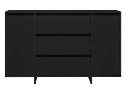 Vitrina con cajón Negro 120 x 41 x 75 cm Madera contrachapada