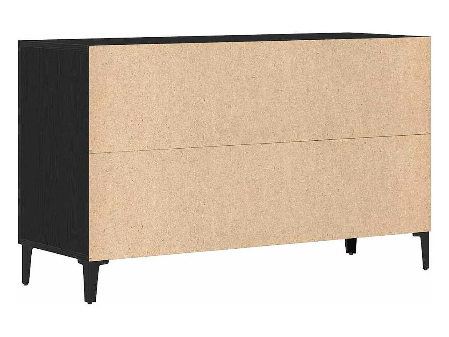 Vitrina con cajón Negro 100 x 36 x 60 cm Madera contrachapada
