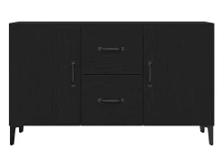 Vitrina con cajón Negro 100 x 36 x 60 cm Madera contrachapada
