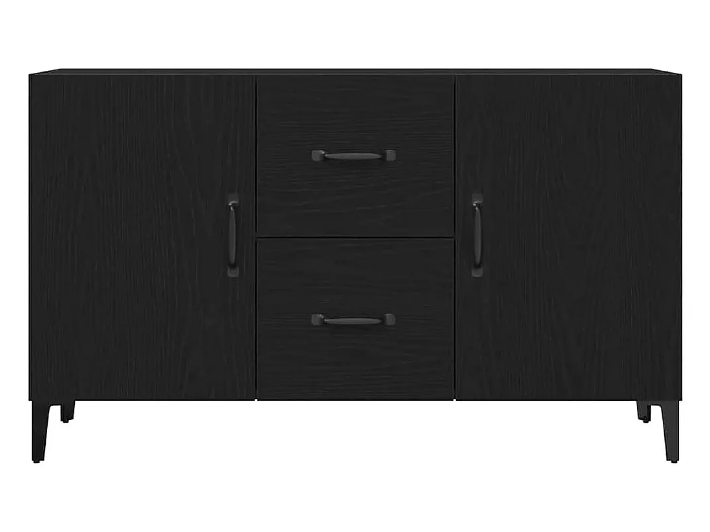 Vitrina con cajón Negro 100 x 36 x 60 cm Madera contrachapada