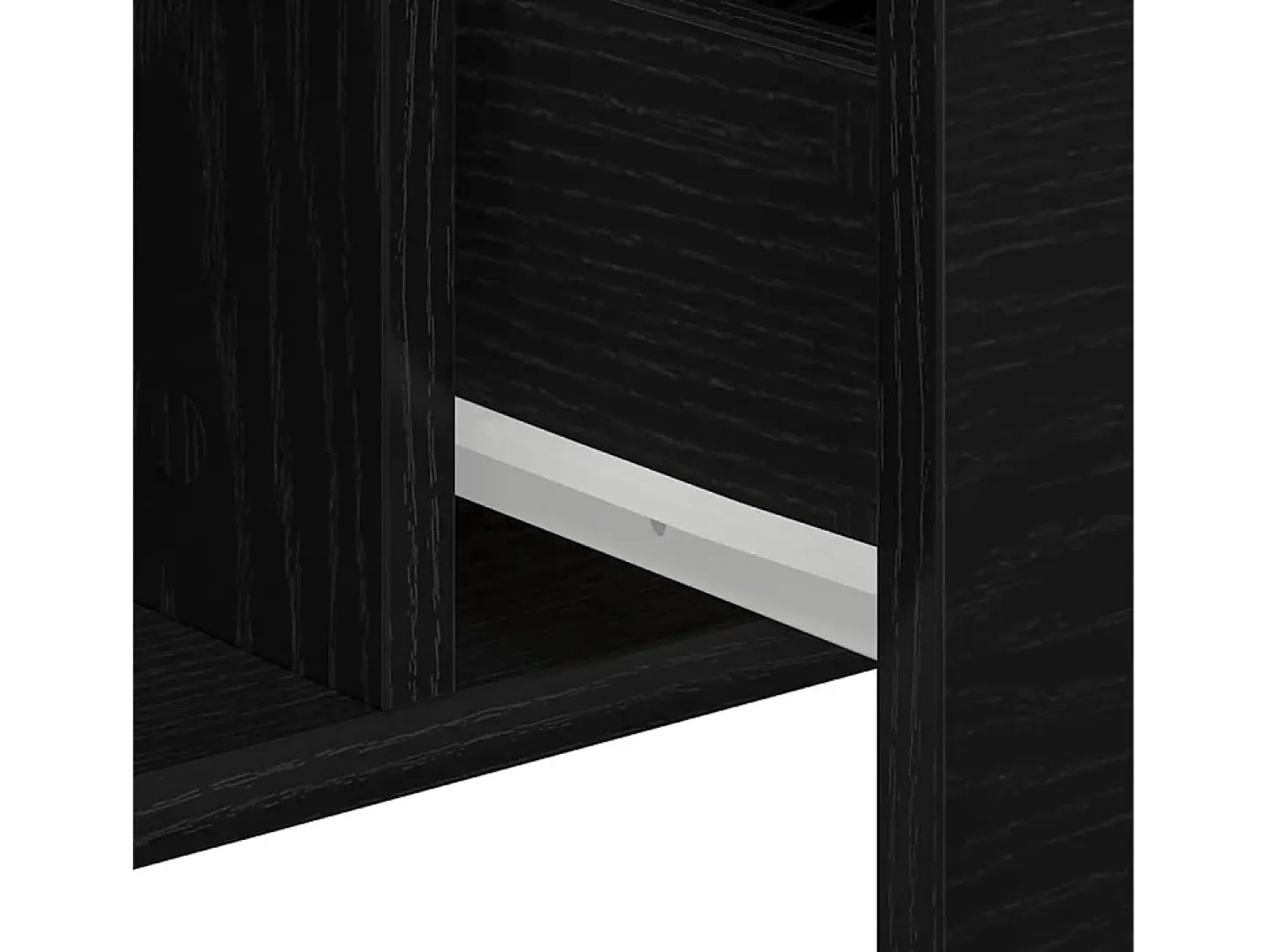Vitrina con cajón Negro 100 x 36 x 60 cm Madera contrachapada