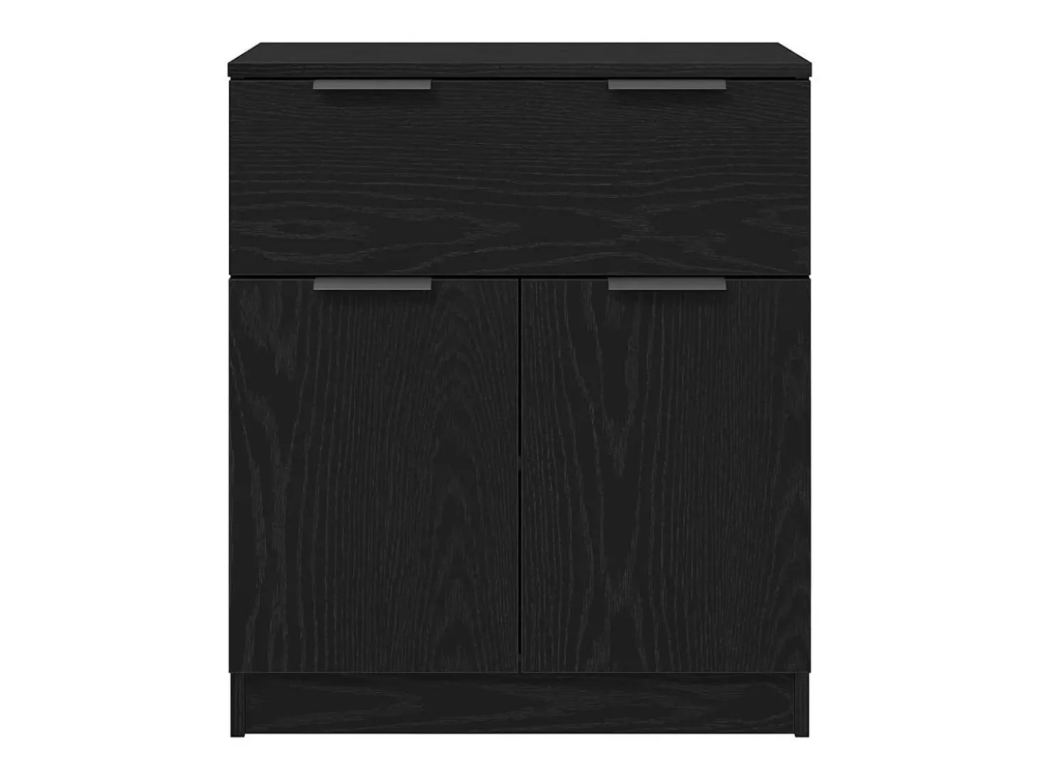 Vitrina con cajón Negro 60 x 30 x 70 cm Madera contrachapada