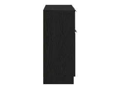Vitrina con cajón Negro 60 x 30 x 70 cm Madera contrachapada