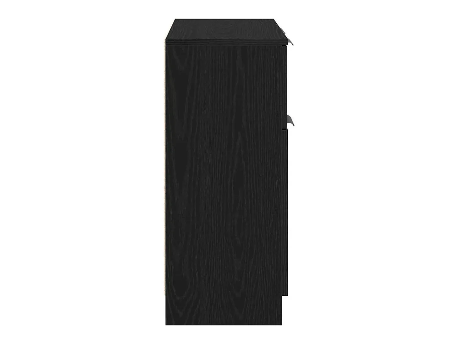Vitrina con cajón Negro 60 x 30 x 70 cm Madera contrachapada