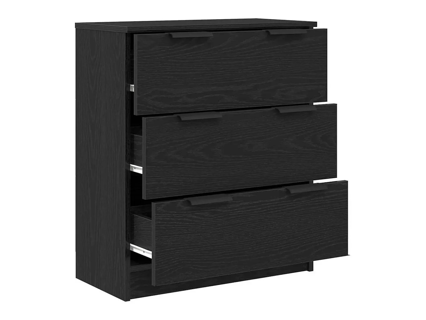 Vitrina con cajón Negro 60 x 30 x 70 cm Madera contrachapada