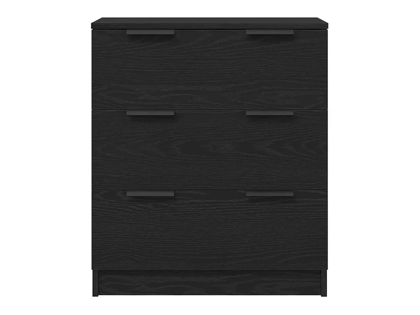 Vitrina con cajón Negro 60 x 30 x 70 cm Madera contrachapada