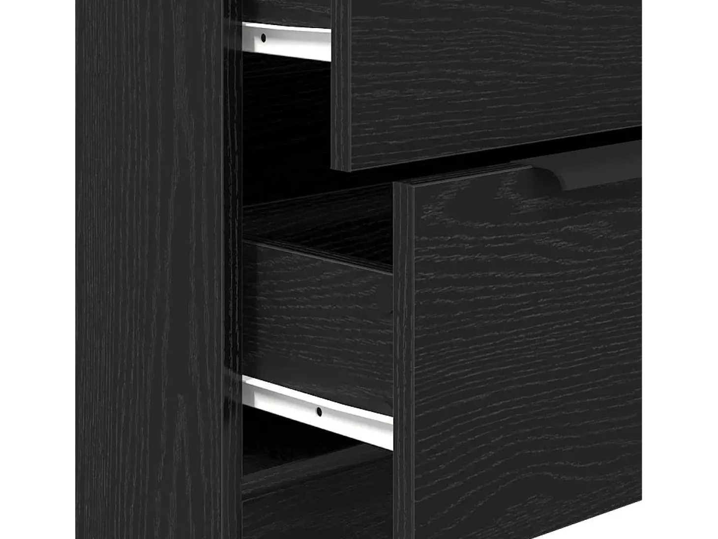 Vitrina con cajón Negro 60 x 30 x 70 cm Madera contrachapada