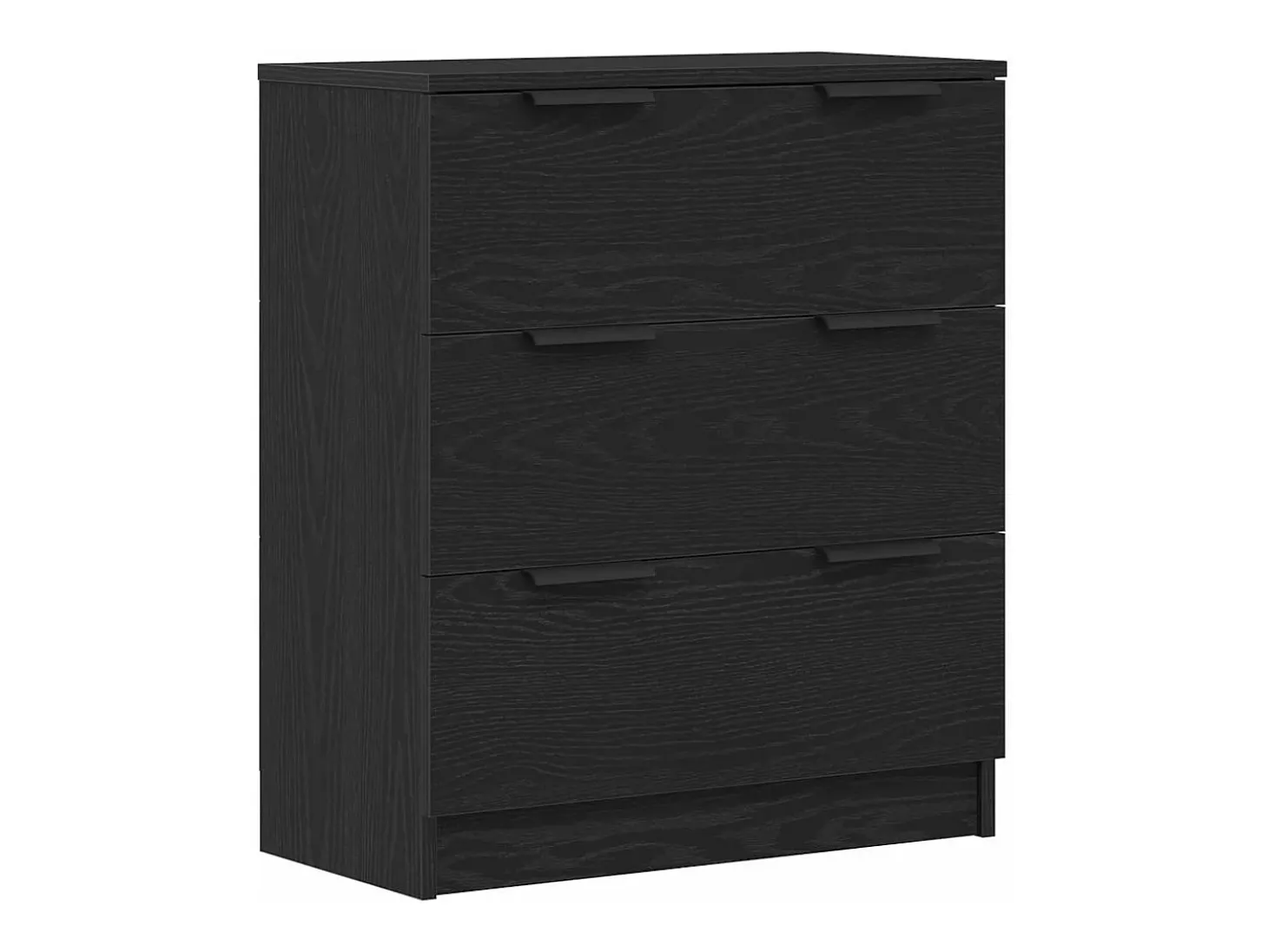 Vitrina con cajón Negro 60 x 30 x 70 cm Madera contrachapada