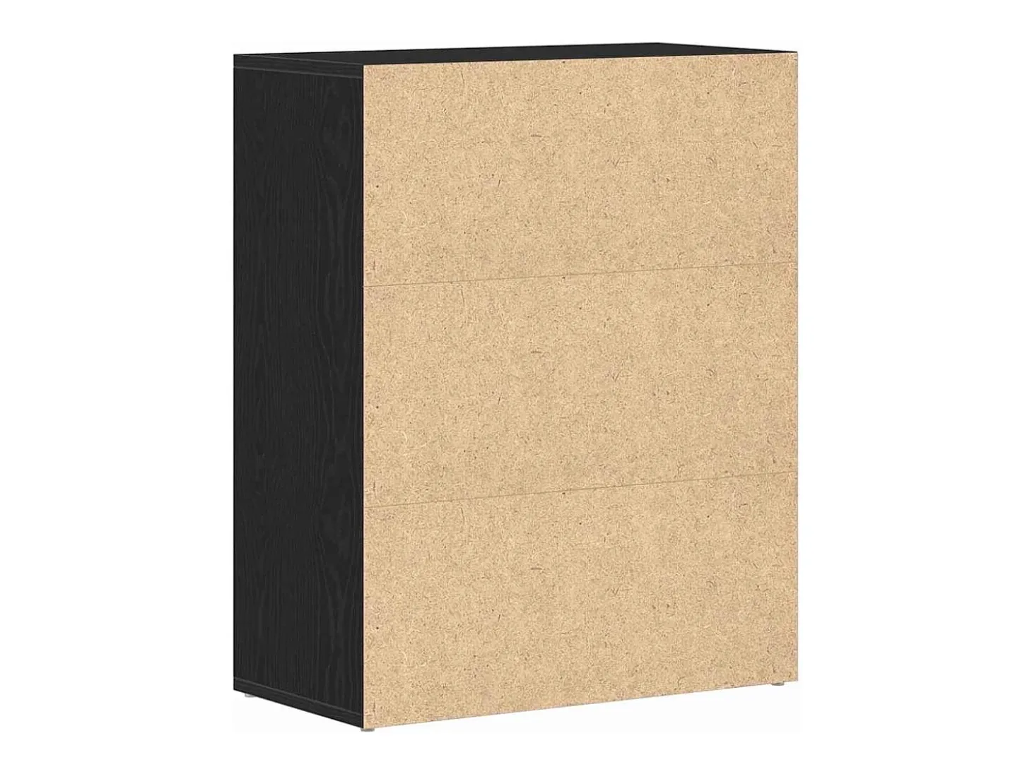 Vitrina con cajón Negro 60 x 30 x 75 cm Madera contrachapada