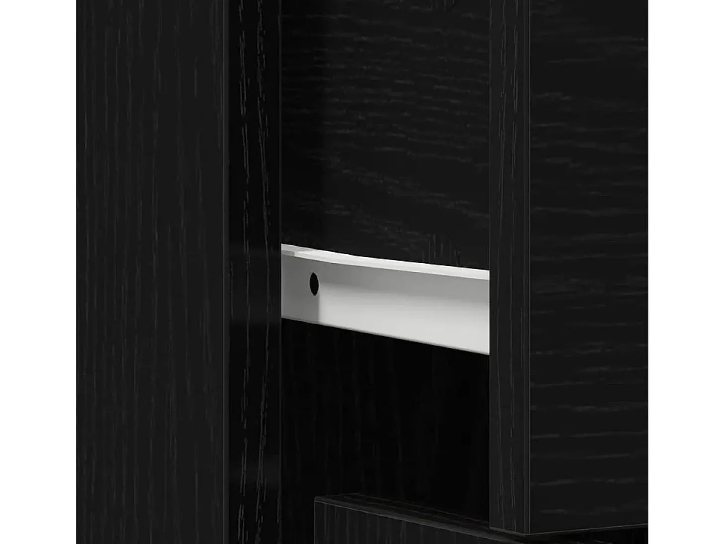 Vitrina con cajón Negro 60 x 30 x 75 cm Madera contrachapada