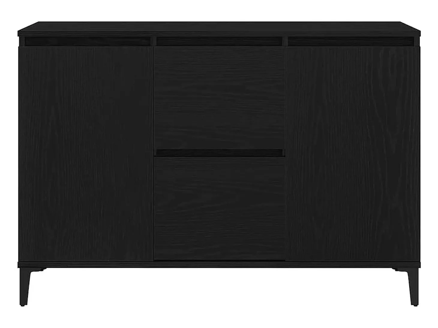 Vitrina con cajón Negro 104 x 35 x 70 cm Madera contrachapada