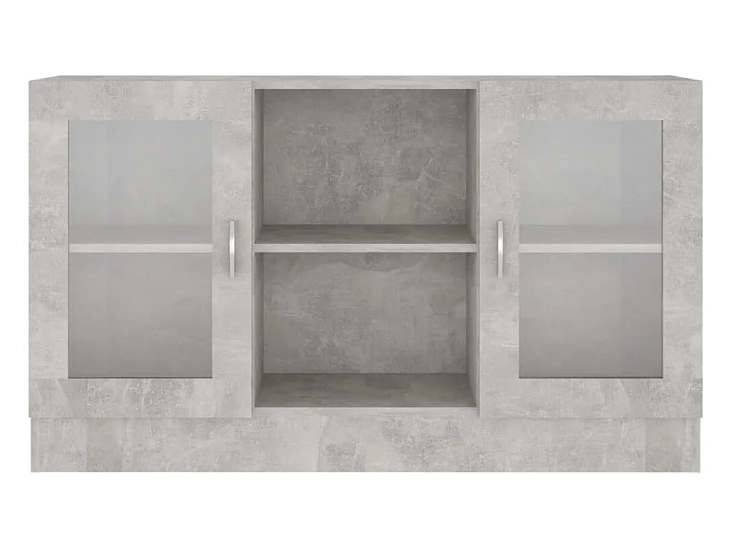 Vitrina de aglomerado gris hormigón 120x30,5x70 cm