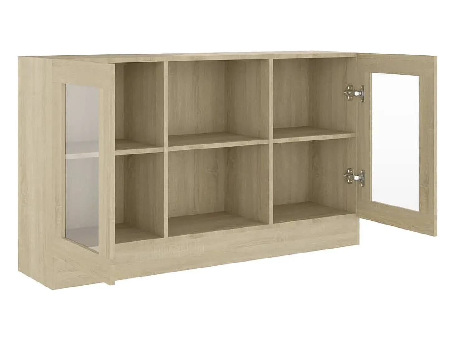 Vitrina de roble Sonoma 120x30,5x70 cm Madera de ingeniería