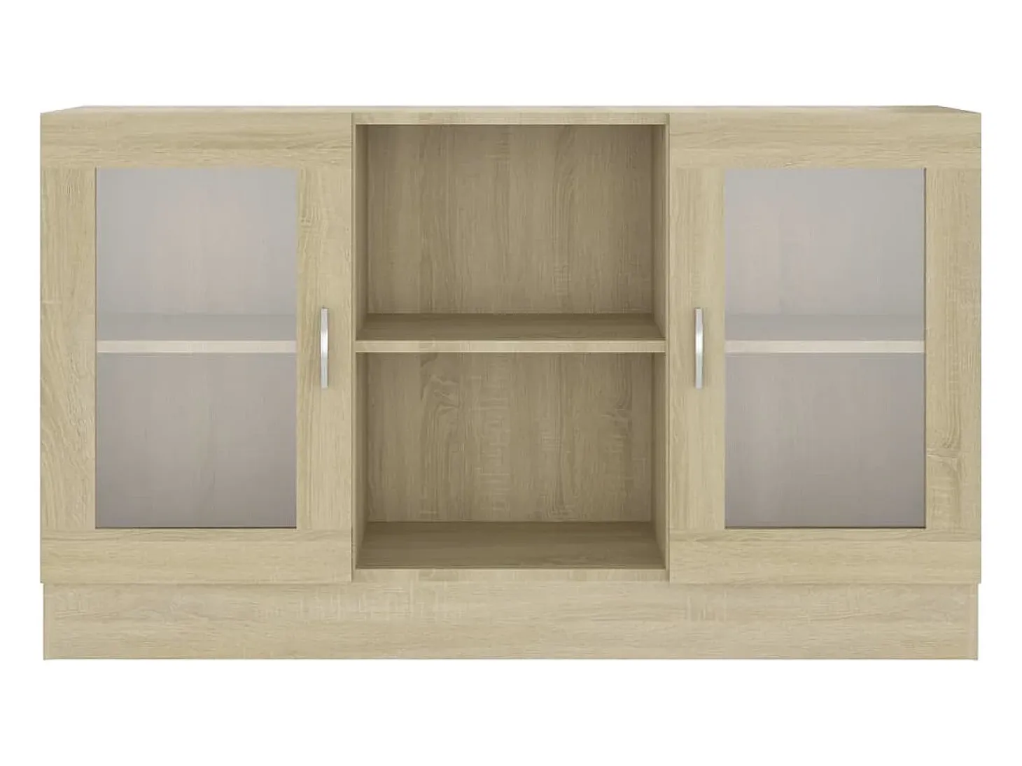 Vitrina de roble Sonoma 120x30,5x70 cm Madera de ingeniería