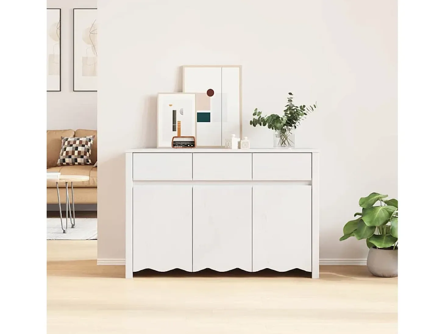 Vitrina Drammen 114 x 43 x 75.5 cm Madera maciza de Pino