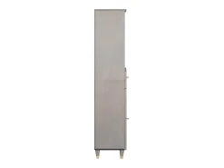 Vitrina Gris 38 x 33.5 x 160 cm Madera maciza de Mango