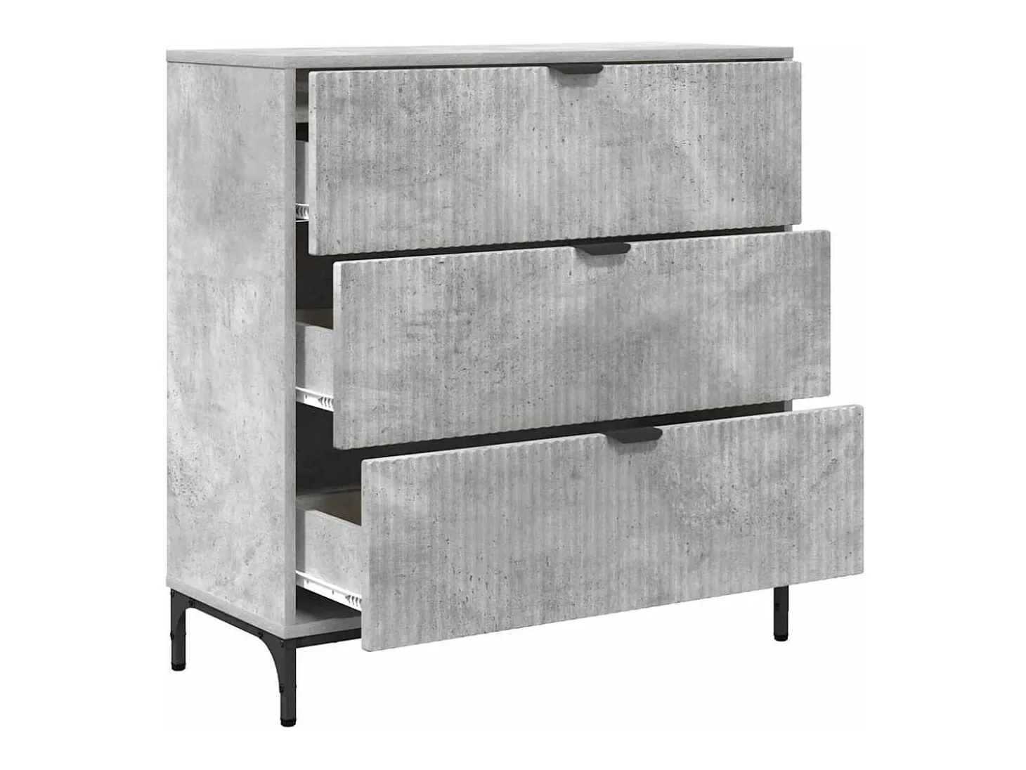Vitrina Gris hormigón 79.5 x 33 x 82 cm Madera contrachapada