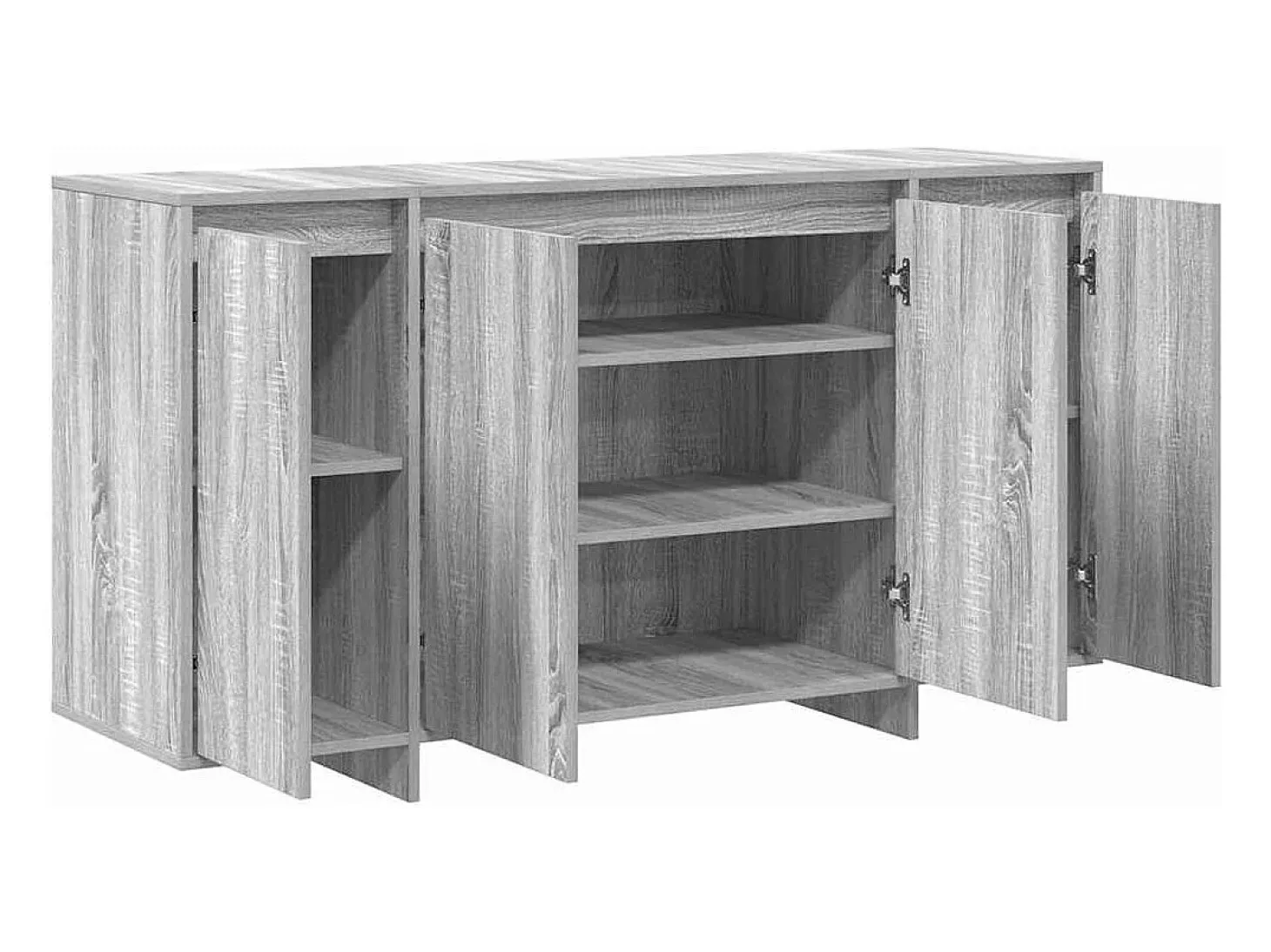 Vitrina Gris sonoma 135 x 41 x 69 cm Madera contrachapada