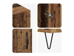 Vitrina Madera vieja 90 x 34 x 80 cm Madera contrachapada