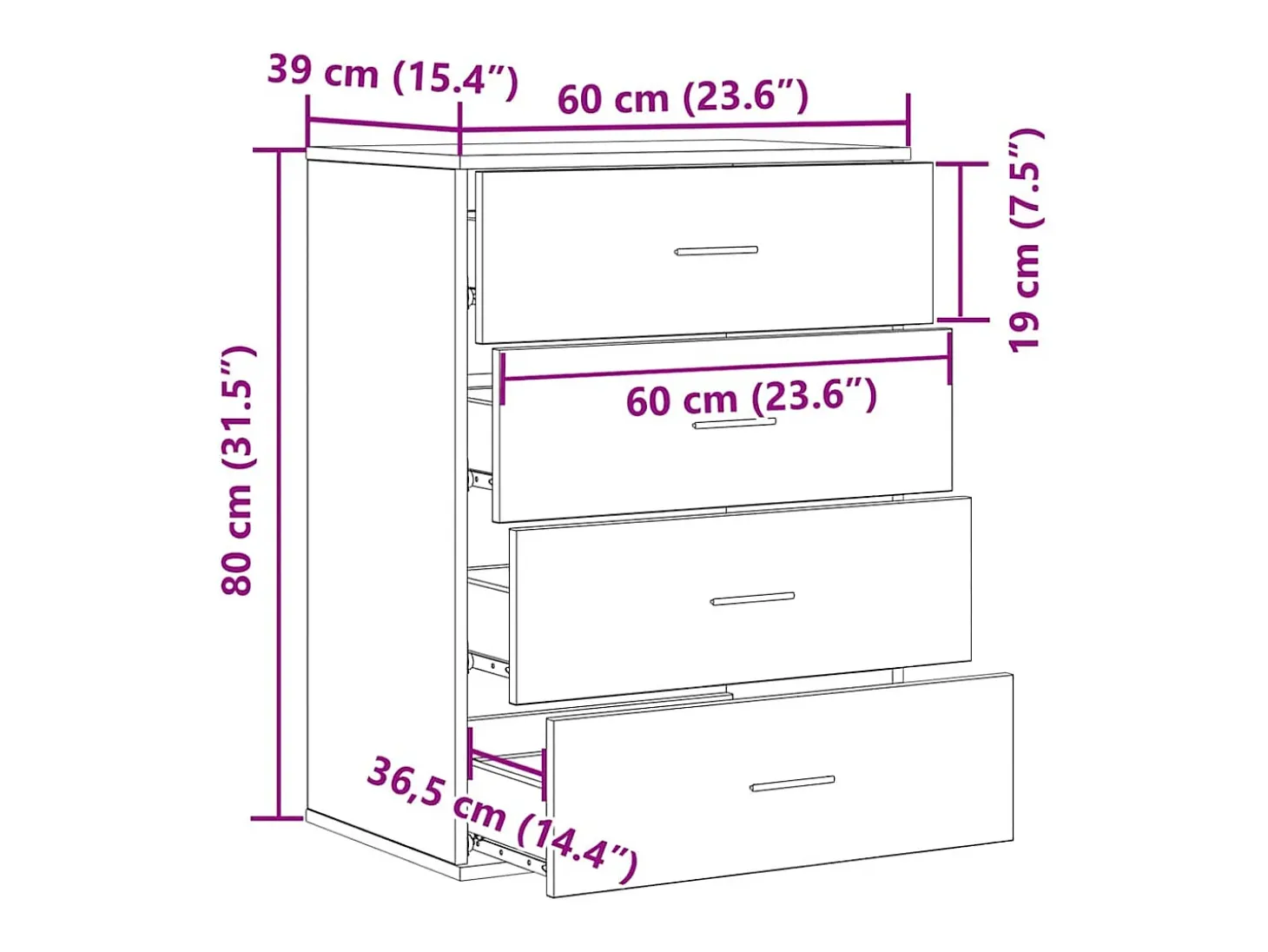 Vitrina Madera vieja 60 x 39 x 80 cm Madera contrachapada