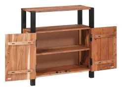 Vitrina Marrón 70 x 30 x 75 cm Madera maciza de Acacia