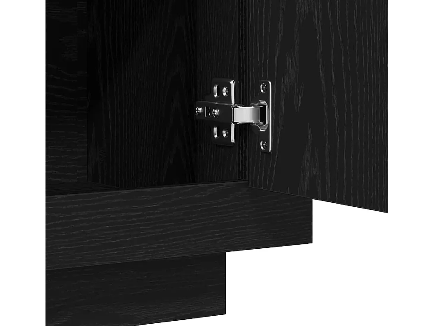 Vitrina Negro 80 x 40 x 75 cm Madera contrachapada