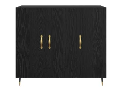 Vitrina Negro 90 x 34 x 80 cm Madera contrachapada
