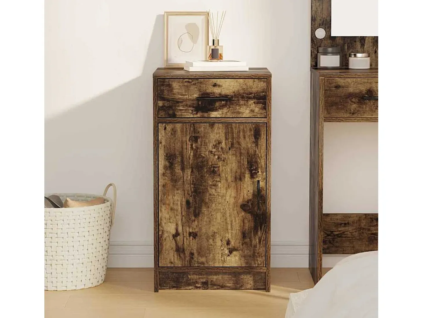 Vitrina Roble ahumado 40 x 40.5 x 75 cm Madera contrachapada