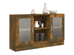 Vitrina Roble ahumado 120x30,5x70 cm Madera de ingeniería