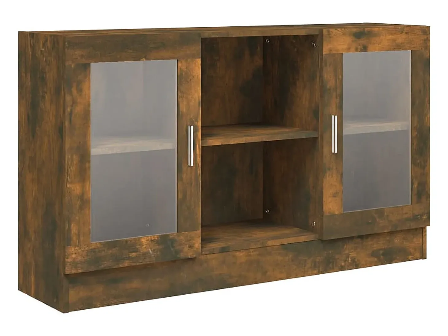 Vitrina Roble ahumado 120x30,5x70 cm Madera de ingeniería