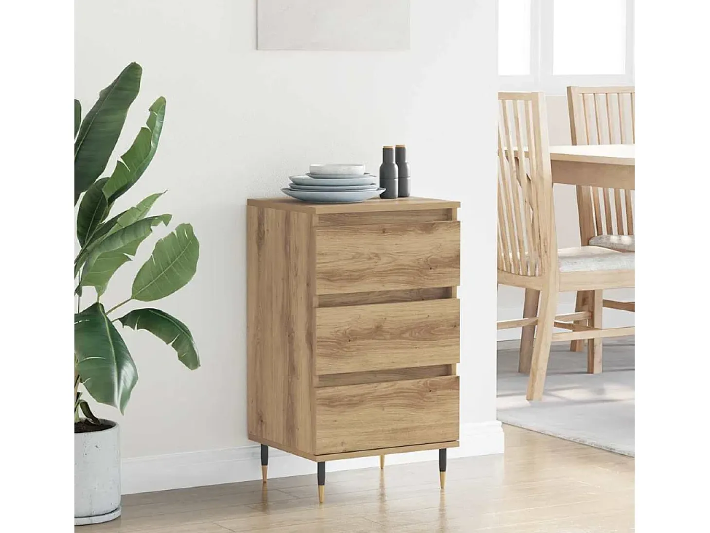 Vitrina Roble artisan 35 x 40 x 70 cm Madera contrachapada