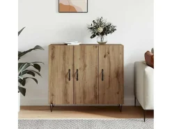 Vitrina Roble artisan 90 x 34 x 80 cm Madera contrachapada