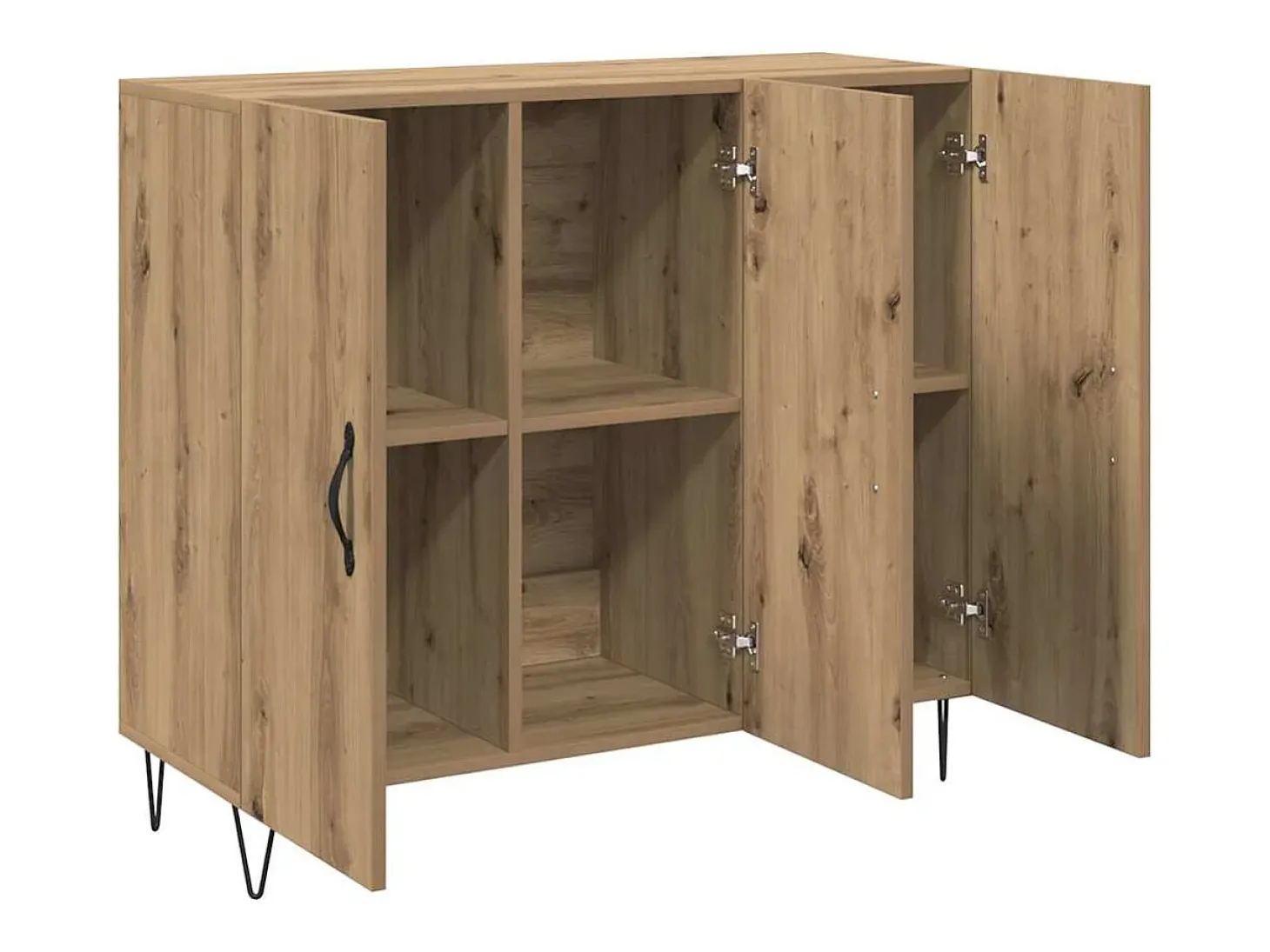 Vitrina Roble artisan 90 x 34 x 80 cm Madera contrachapada