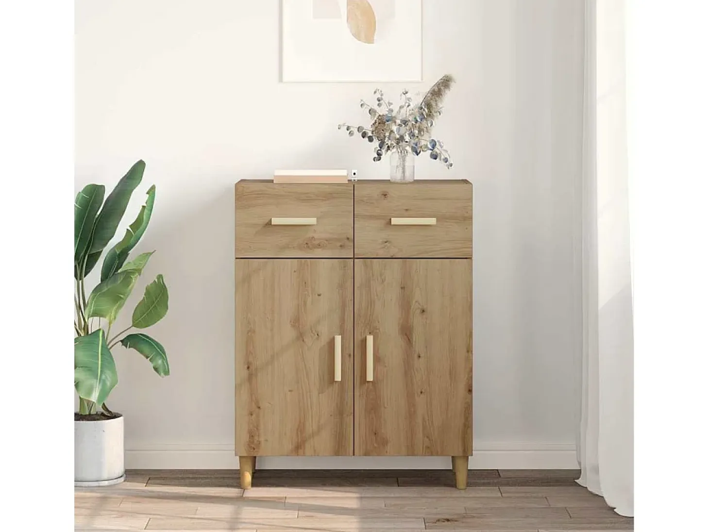 Vitrina Roble artisan 34 x 69.5 x 89 cm Madera contrachapada