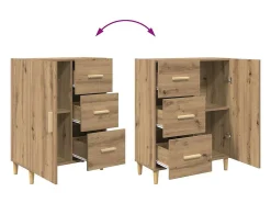 Vitrina Roble artisan 34 x 69.5 x 90 cm Madera contrachapada