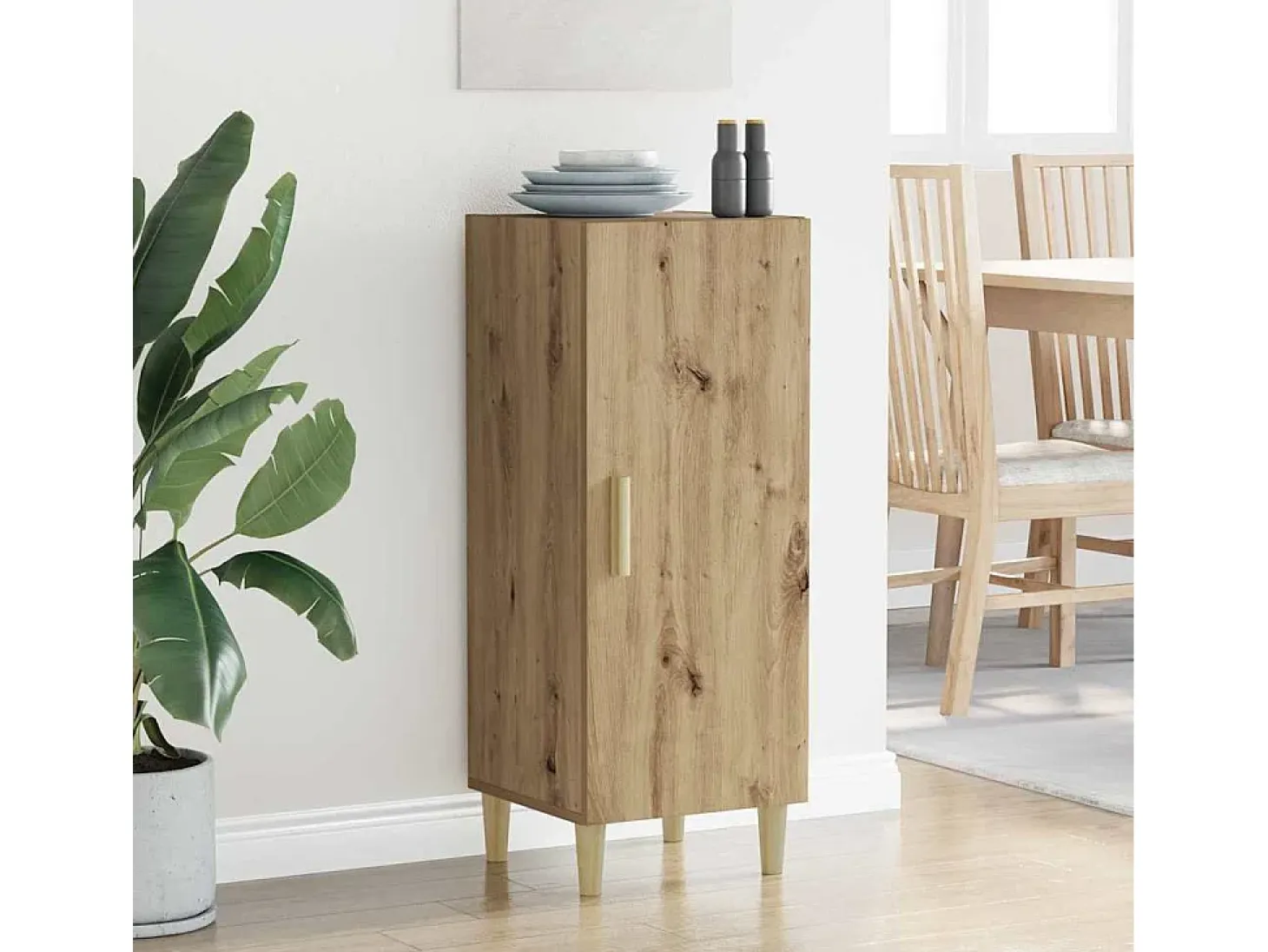 Vitrina Roble artisan 34.5 x 34 x 90 cm Madera contrachapada
