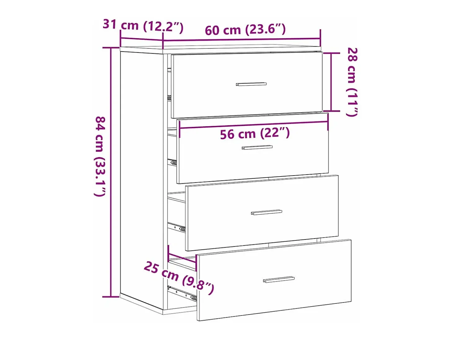 Vitrina Roble artisan 60 x 39 x 80 cm Madera contrachapada