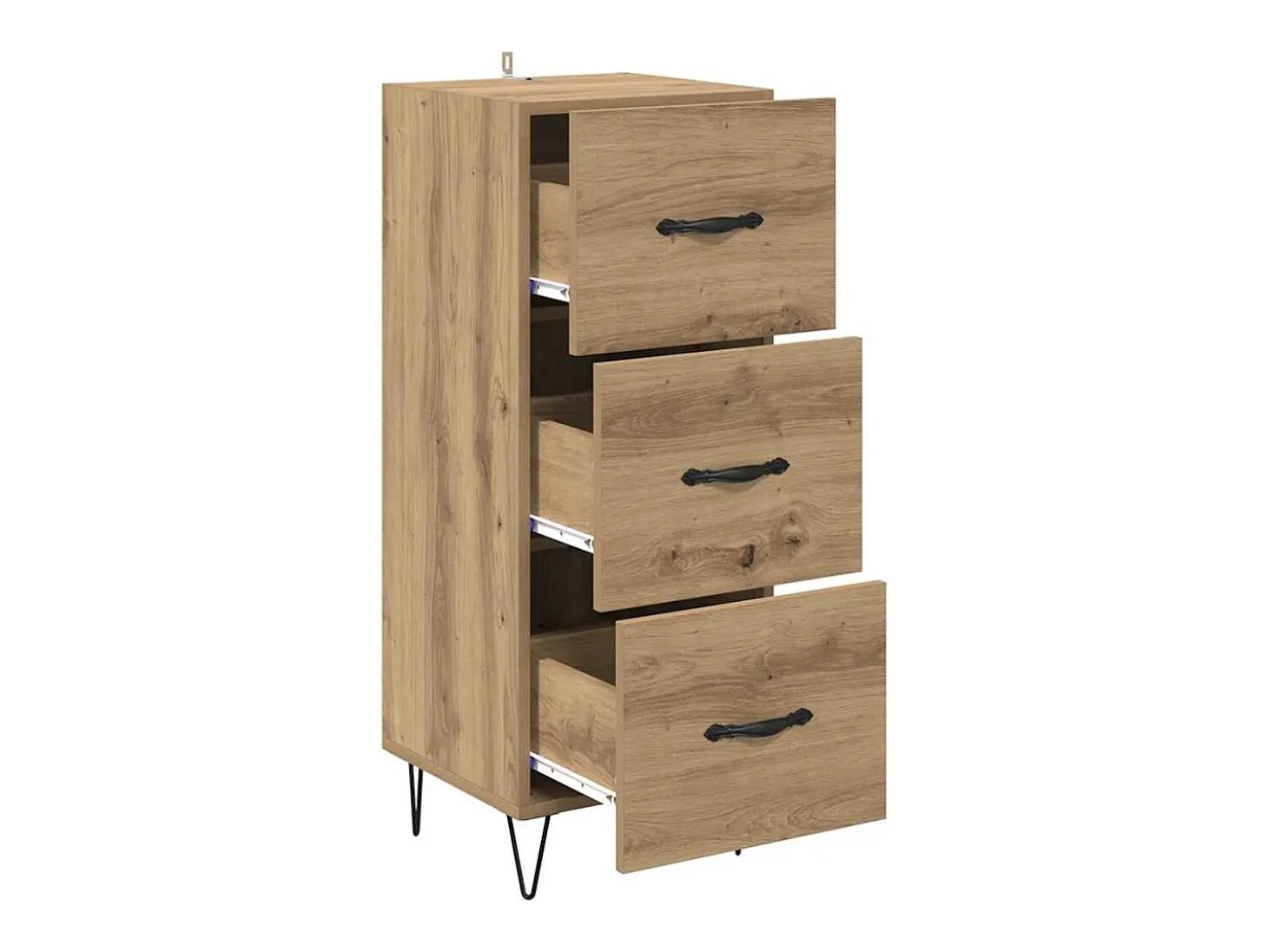 Vitrina Roble artisan 34 x 34.5 x 90 cm Madera contrachapada