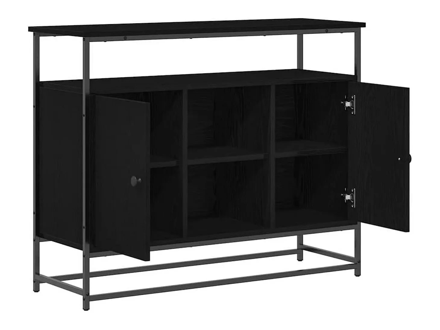 Vitrina Roble negro 100 x 35 x 80 cm Madera contrachapada