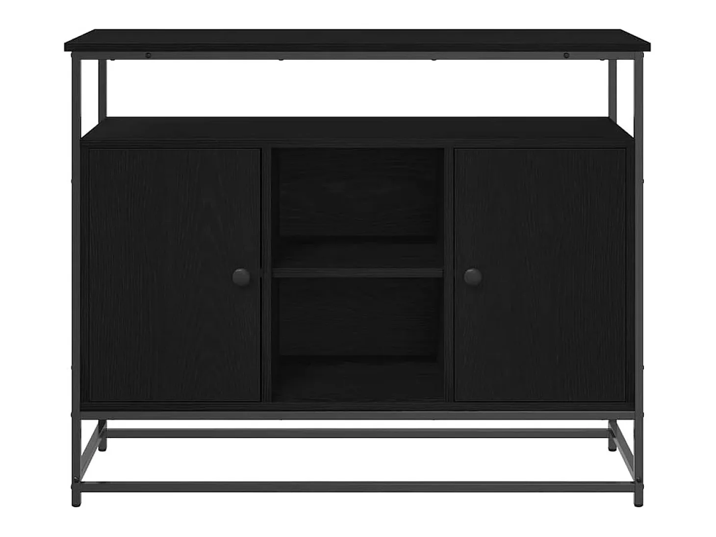 Vitrina Roble negro 100 x 35 x 80 cm Madera contrachapada