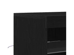 Vitrina Roble Negro 60.5 x 37 x 100 cm Madera contrachapada