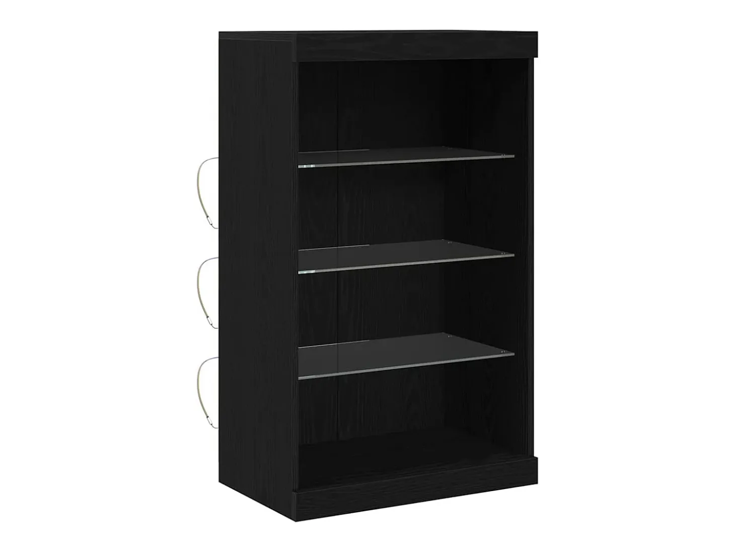 Vitrina Roble Negro 60.5 x 37 x 100 cm Madera contrachapada