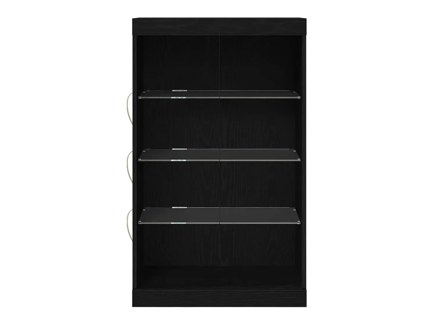Vitrina Roble Negro 60.5 x 37 x 100 cm Madera contrachapada