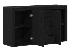Vitrina Roble negro 120 x 36 x 69 cm Madera contrachapada