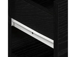 Vitrina Roble negro 120 x 36 x 69 cm Madera contrachapada