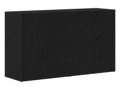 Vitrina Roble negro 120 x 36 x 69 cm Madera contrachapada