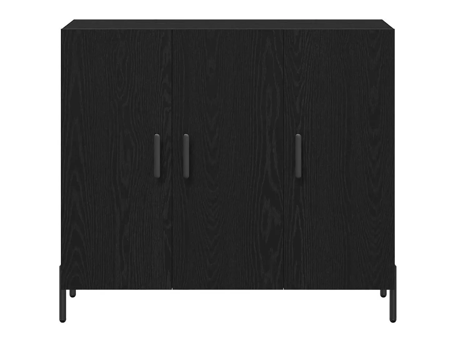 Vitrina Roble negro 90 x 34 x 80 cm Madera contrachapada