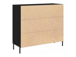 Vitrina Roble negro 90 x 34 x 80 cm Madera contrachapada