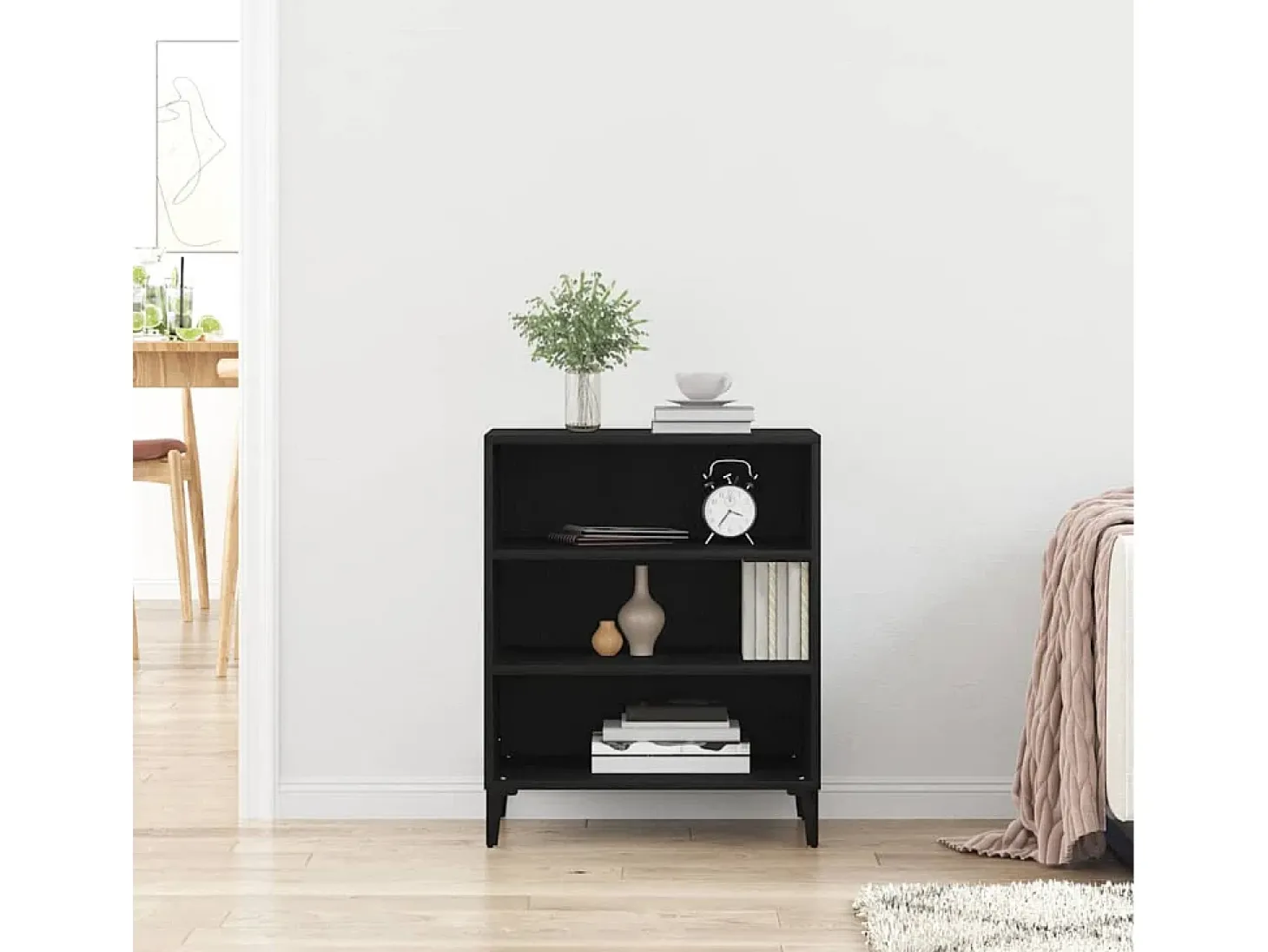 Vitrina Roble negro 57 x 35 x 70 cm Madera contrachapada
