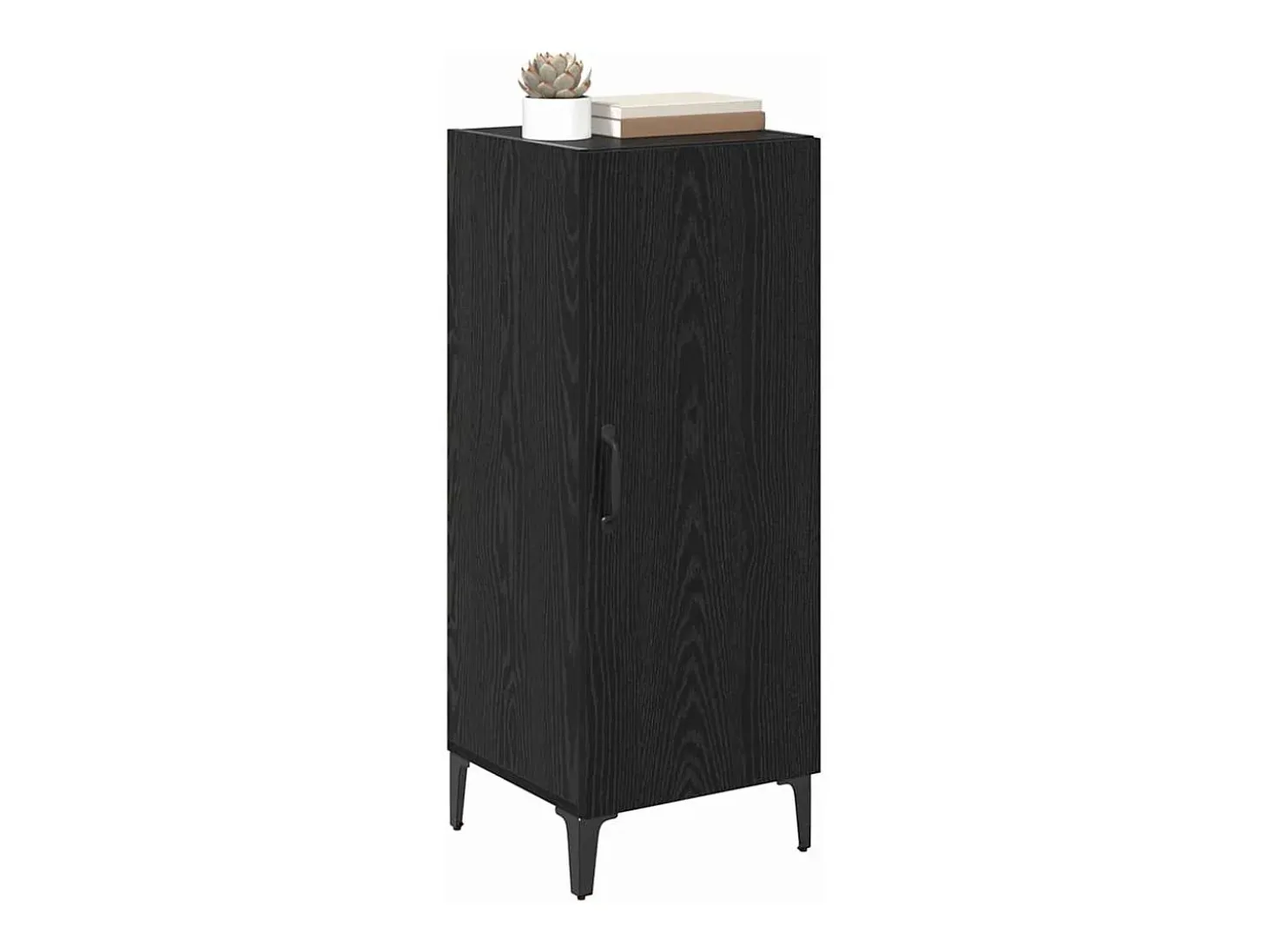 Vitrina Roble negro 34.5 x 34 x 90 cm Madera contrachapada